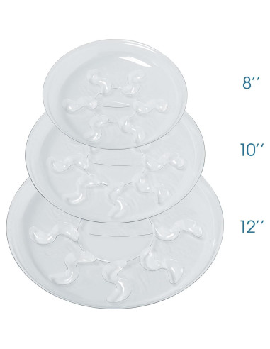 Plato de Plástico Transparente Idyllize 30.48 cm - 5 Piezas