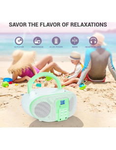 Reproductor de CD Portátil SingingWood GC01 Boombox Pistacho 2