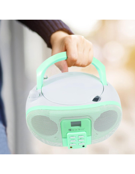 Reproductor de CD Portátil SingingWood GC01 Boombox Pistacho