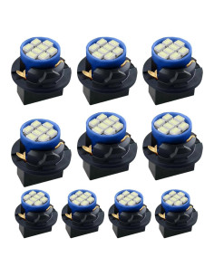 10 Bombillas LED T10 194 DUSCOKE Luz Tablero Coche Azul Hielo