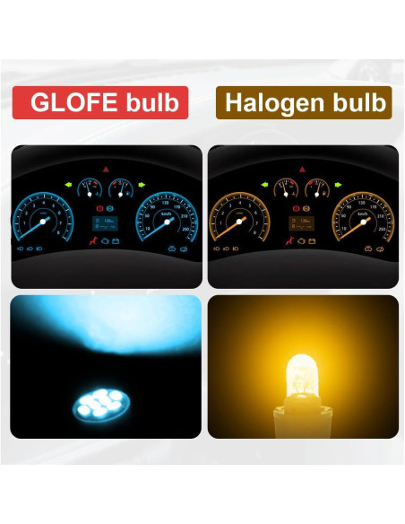 10 Bombillas LED T10 194 DUSCOKE Luz Tablero Coche Azul Hielo