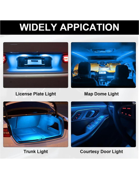 10 Bombillas LED T10 194 DUSCOKE Luz Tablero Coche Azul Hielo