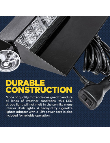 Luz Estroboscópica LED Lamphus SBWL26 12W Rojo Blanco 32 Modos