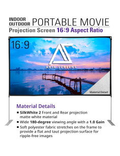 Pantalla de proyector portátil Akia 125" (317.5 cm) 16:9 HD 2