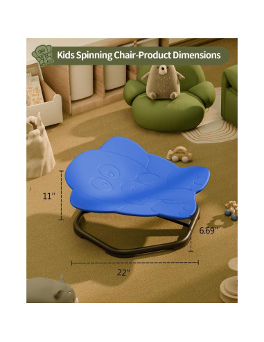 Silla Giratoria Sensory Daisybreath para Niños Azul 55.88 cm