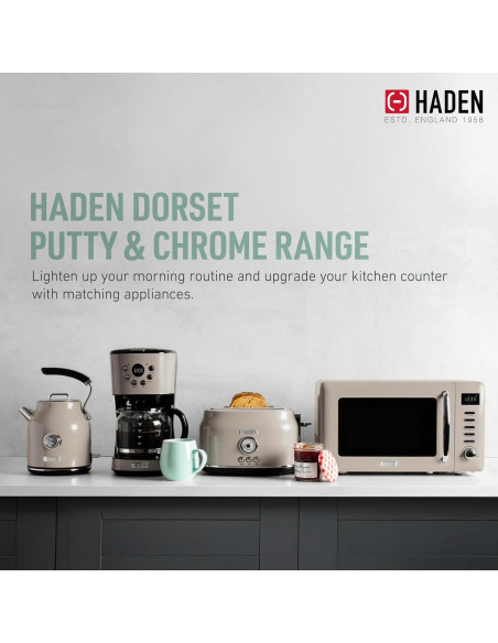 Tostadora Haden Dorset 4 Rebanadas Acero Inoxidable + Hervidor 1.7L