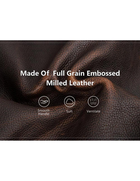 Funda de Laptop de Cuero Genuino Contacts 37x27cm Marrón