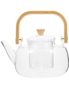 Tetera de Vidrio Borosilicato TUEQE 1000ml con Infusor 2