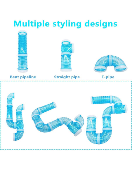 Túnel de Hámster Hamiledyi Azul 5.33 cm Expandible