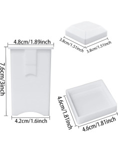 Esparcidor de Mantequilla DGZJSM 3PCS Plástico Blanco 7.7cm 2