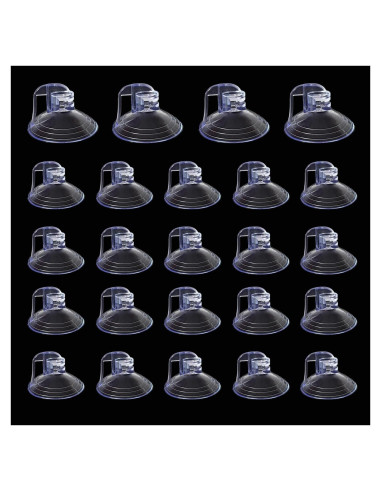 24 Ventosas de PVC Reutilizables GRANDI para Ventanas Automóvil