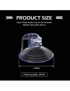 24 Ventosas de PVC Reutilizables GRANDI para Ventanas Automóvil 2