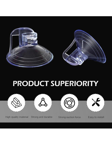 24 Ventosas de PVC Reutilizables GRANDI para Ventanas Automóvil