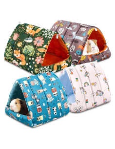 Set 4 Escondites para Cobayas Cinnvoice 25 cm Estilo Bosque