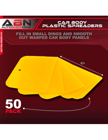 Juego de 50 Espátulas Plásticas ABN para Masilla 100mm