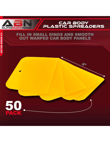 Juego de 50 Espátulas Plásticas ABN para Masilla 100mm