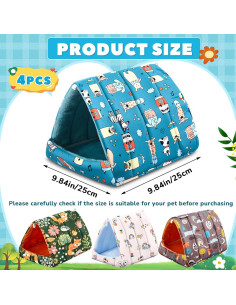 Set 4 Escondites para Cobayas Cinnvoice 25 cm Estilo Bosque 2