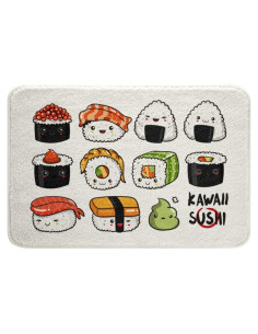 Alfombra de baño Kawaii Sushi Feelyou 50x81 cm Antideslizante