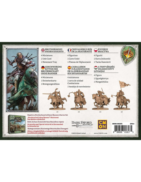 Juego de Miniaturas de Mesa CMON Caballeros Juramentados 4 Figuras