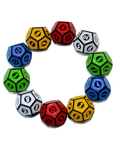 Paquete de 10 Dados D12 Colores Mezclados SmartDealsPro