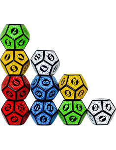 Paquete de 10 Dados D12 Colores Mezclados SmartDealsPro 2