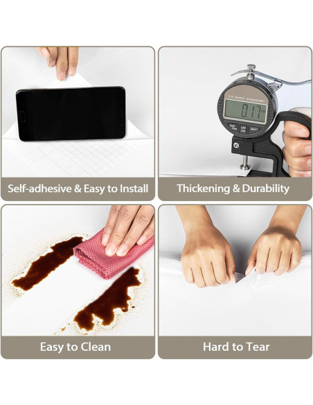 Papel Contacto Autoadhesivo Blanco Brillante TANONE 40x200 cm