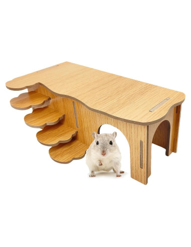 Escondite para Hámster Hamiledyi Laberinto de Madera 27x14x10.5cm