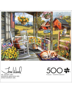 Rompecabezas 500 Piezas Buffalo Games Sr. Gruñón Gris 54x38cm 2