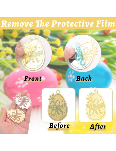 Toppers de Cupcake URROMA Pascua 30pcs Decoración Huevo Acrílico