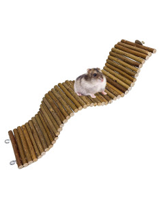Puente de Madera Flexible BLSMU 40x10 cm para Hámsters y Roedores