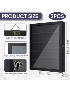 Paquete de 2 Cajas de Exhibición de Minifiguras CroBlissful 35x28cm 2