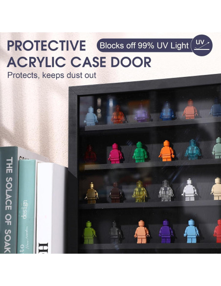 Paquete de 2 Cajas de Exhibición de Minifiguras CroBlissful 35x28cm