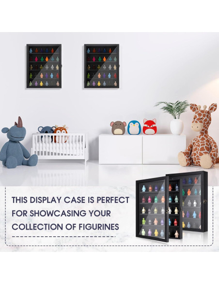 Paquete de 2 Cajas de Exhibición de Minifiguras CroBlissful 35x28cm