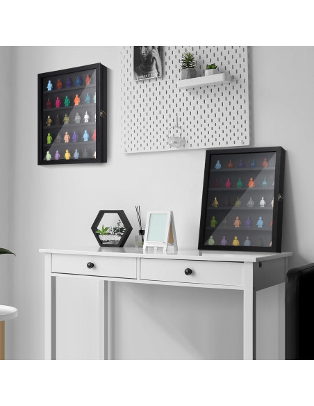 Paquete de 2 Cajas de Exhibición de Minifiguras CroBlissful 35x28cm