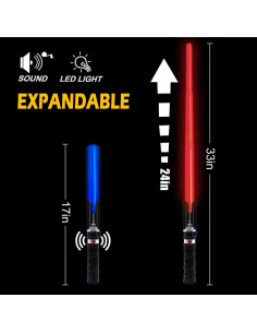 Sables Iluminados 2-en-1 Anndofy para Niños con Sonido FX 2