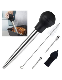 Baster de Pavo Acero Inoxidable Mejores Utensilios con Agujas