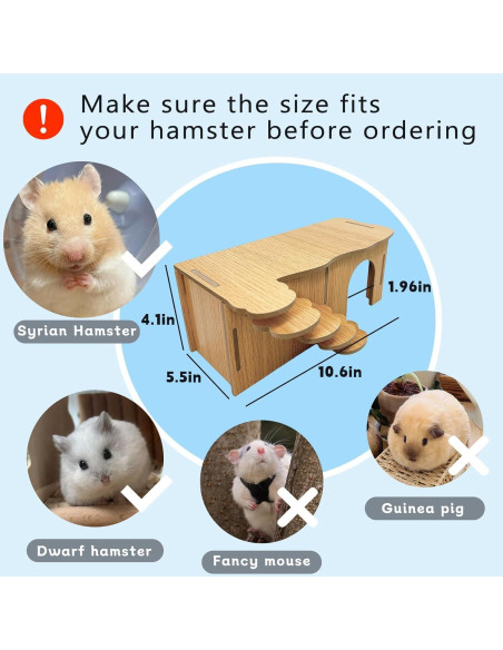 Escondite para Hámster Hamiledyi Laberinto de Madera 27x14x10.5cm