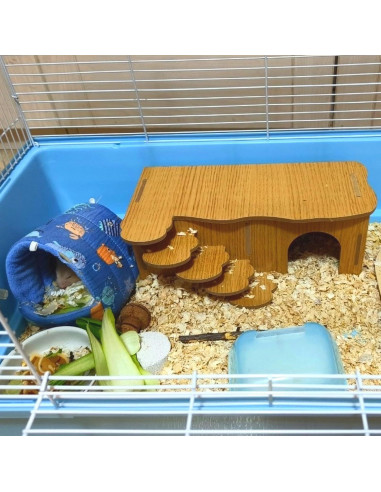 Escondite para Hámster Hamiledyi Laberinto de Madera 27x14x10.5cm