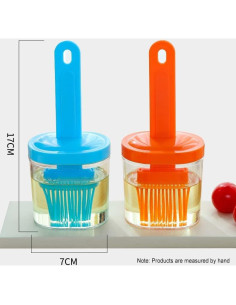 Brocha de Silicona GoLepide 2 en 1 Resistente al Calor Roja 2