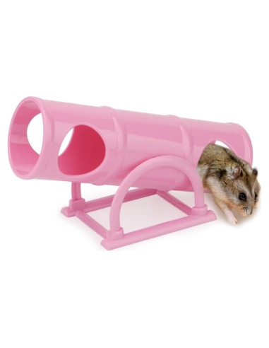 Juguete de túnel de balancín Hypeety para hámster rosa