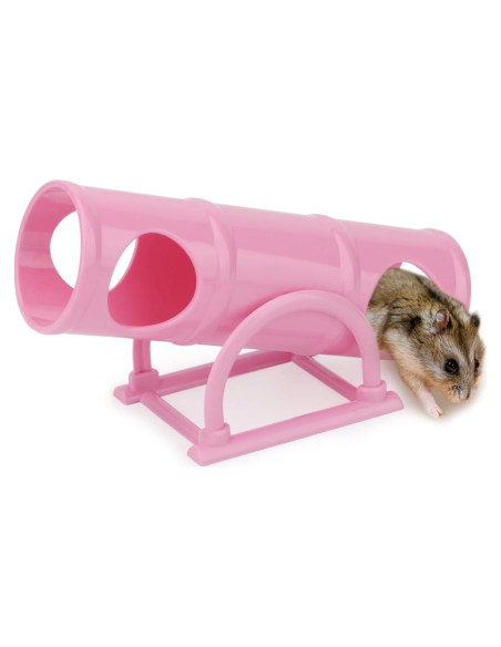 Juguete de túnel de balancín Hypeety para hámster rosa