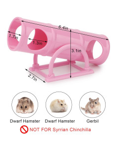 Juguete de túnel de balancín Hypeety para hámster rosa 2
