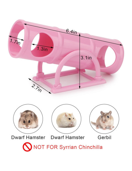 Juguete de túnel de balancín Hypeety para hámster rosa