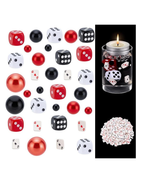 320 Rellenos de Jarrón Casino CRAFTYMELODY Decoración Fiesta