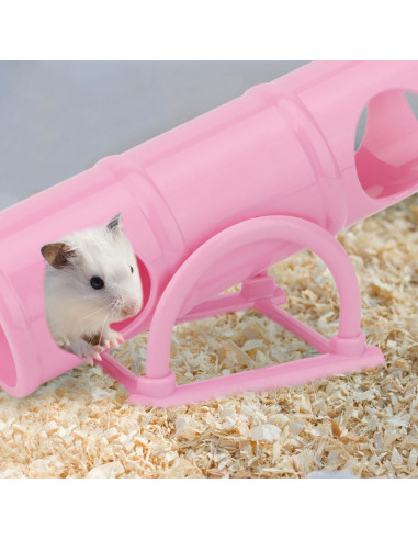 Juguete de túnel de balancín Hypeety para hámster rosa