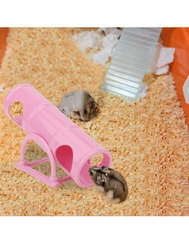 Juguete de túnel de balancín Hypeety para hámster rosa