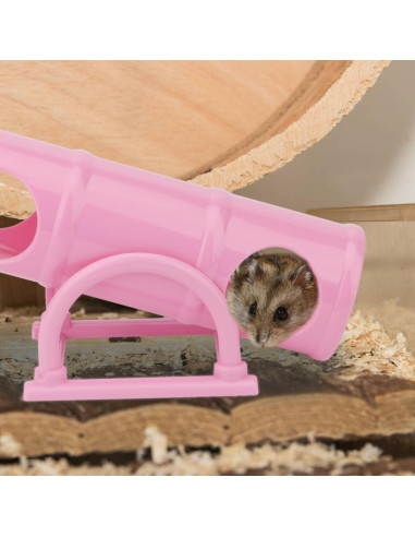 Juguete de túnel de balancín Hypeety para hámster rosa