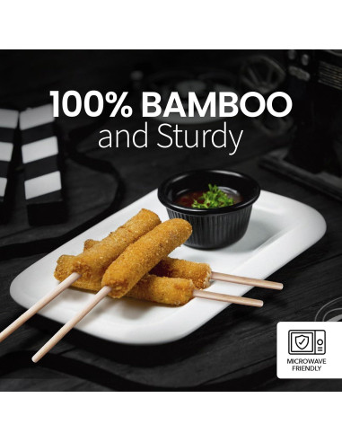 Pinchos de BBQ de Bambú Alpine Cuisine 15 cm - 100 unidades