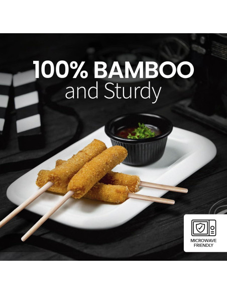Pinchos de BBQ de Bambú Alpine Cuisine 15 cm - 100 unidades