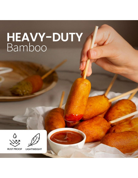 Pinchos de BBQ de Bambú Alpine Cuisine 15 cm - 100 unidades